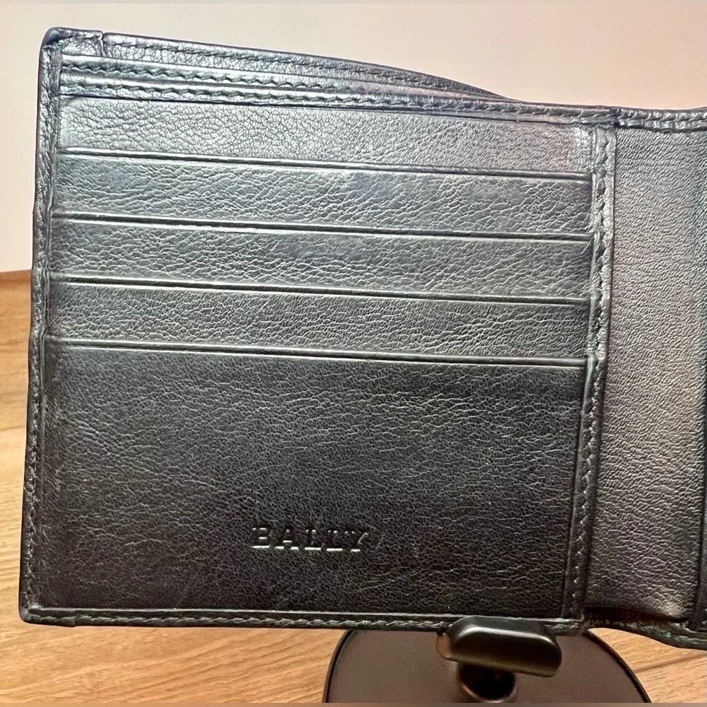 BALLY Tollen Black Leather Bi-fold Wallet